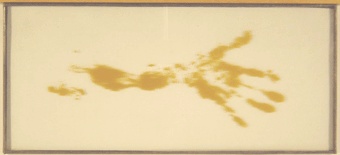 Emanation, 2004 Sérigraphie originale sur verres additionnés, encadrement en plomb, Format 60/26 cm. 5 exemplaires signés et numérotés.