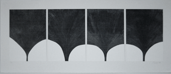 Contrepoint en gris, 1996 4 formats 21/30 cm. remontés sur Ingres d’Arches, Format 38/94 cm. 40 exemplaires signés et numérotés.