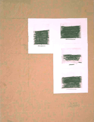 Le plaisir de peindre, 2, 1994 Sérigraphie originale sur papier calque et divers supports de récupération, caviardage format 50/65 cm. 20 exemplaires signés et numérotés.