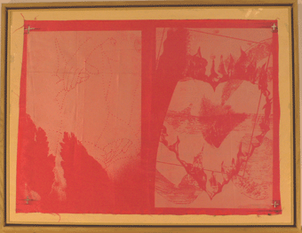 Jef Gravis, Satinette, 2006 œuvre unique réalisée en sérigraphie, vendue encadrée, format 60/78 cm.